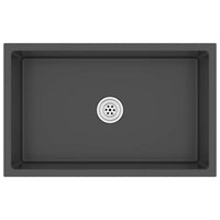 Lavello da Cucina-Lavandino-Lavabo Artigianale Nero in Acciaio Inox 302270