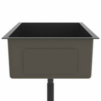 Lavello da Cucina Artigianale Nero in Acciaio Inox 51517