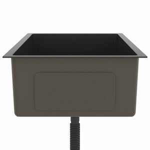 Lavello da Cucina Artigianale Nero in Acciaio Inox 51517