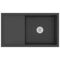 Lavello da Cucina Lavorato a Mano Nero Acciaio Inox cod mxl 47790