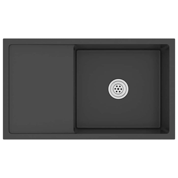 Lavello da Cucina Lavorato a Mano Nero Acciaio Inox cod mxl 47790