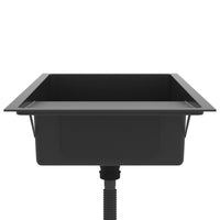 Lavello da cucina fatto a mano lavabo interno installazione cucina 75 x 44 cm acciaio inox nero 02_0002470