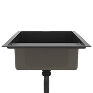 Lavello da Cucina Lavorato a Mano Nero Acciaio Inox 51521