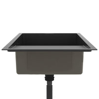 Lavello da Cucina Lavorato a Mano-Lavandino-Lavabo Nero Acciaio Inox 646241