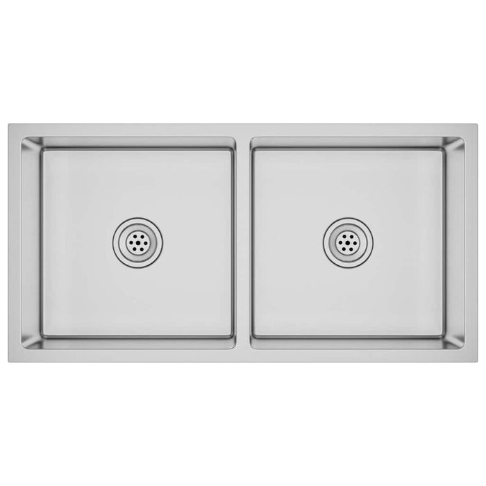 Lavello da Cucina Lavorato a Mano in Acciaio Inox cod mxl 48624