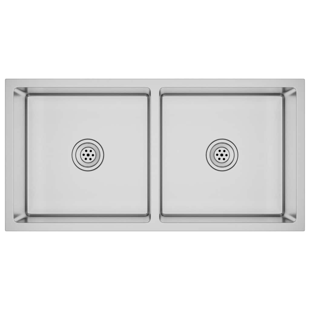 Lavello da Cucina Lavorato a Mano in Acciaio Inox 51522