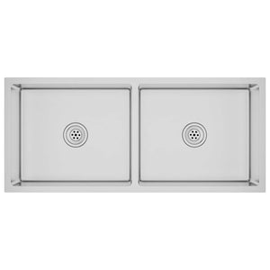 Lavello da Cucina Lavorato a Mano in Acciaio Inox cod mxl 43268