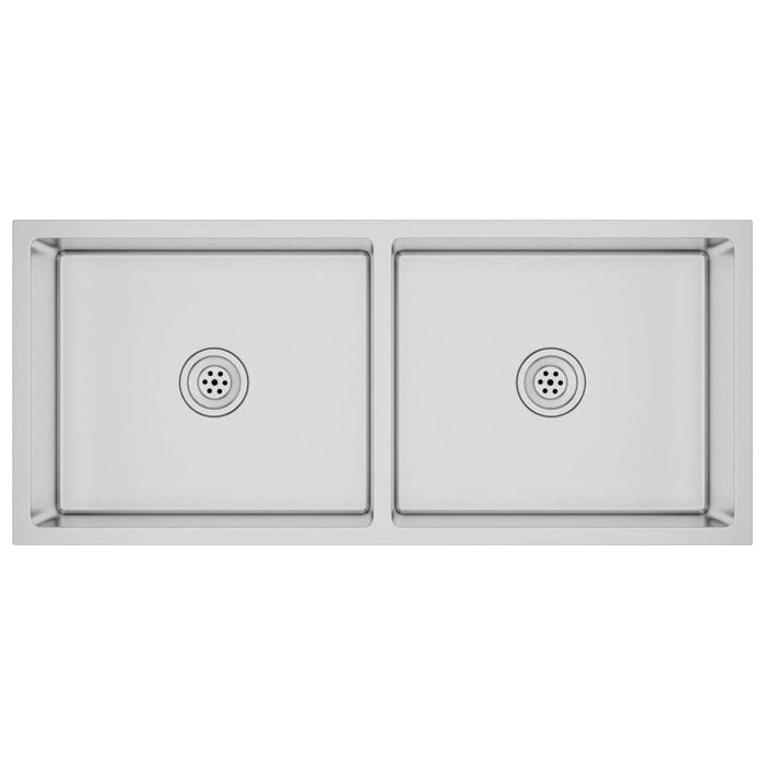 Lavello da Cucina Lavorato a Mano in Acciaio Inox cod mxl 43268