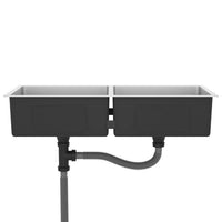 Lavello da Cucina Lavorato a Mano-Lavandino-Lavabo in Acciaio Inox 196398