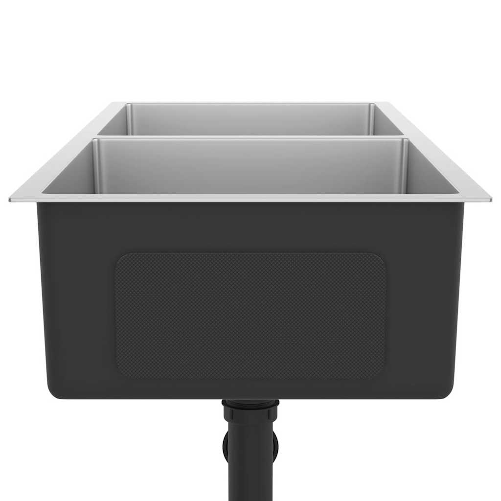 Lavello da Cucina Lavorato a Mano in Acciaio Inox 51524