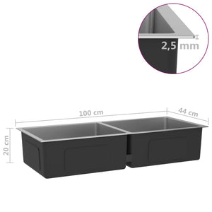 Lavello da cucina fatto a mano in acciaio inox 02_0002473