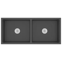 Lavello da cucina fatto a mano lavello da cucina bagno interno casa 100 x 44 cm acciaio inox nero 02_0002474