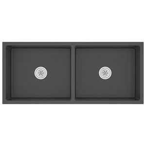 Lavello da cucina fatto a mano lavello da cucina bagno interno casa 100 x 44 cm acciaio inox nero 02_0002474