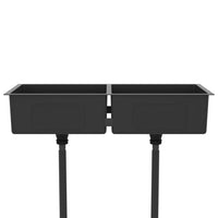 Lavello da cucina fatto a mano lavello da cucina bagno interno casa 100 x 44 cm acciaio inox nero 02_0002474