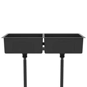 Lavello da cucina fatto a mano lavello da cucina bagno interno casa 100 x 44 cm acciaio inox nero 02_0002474