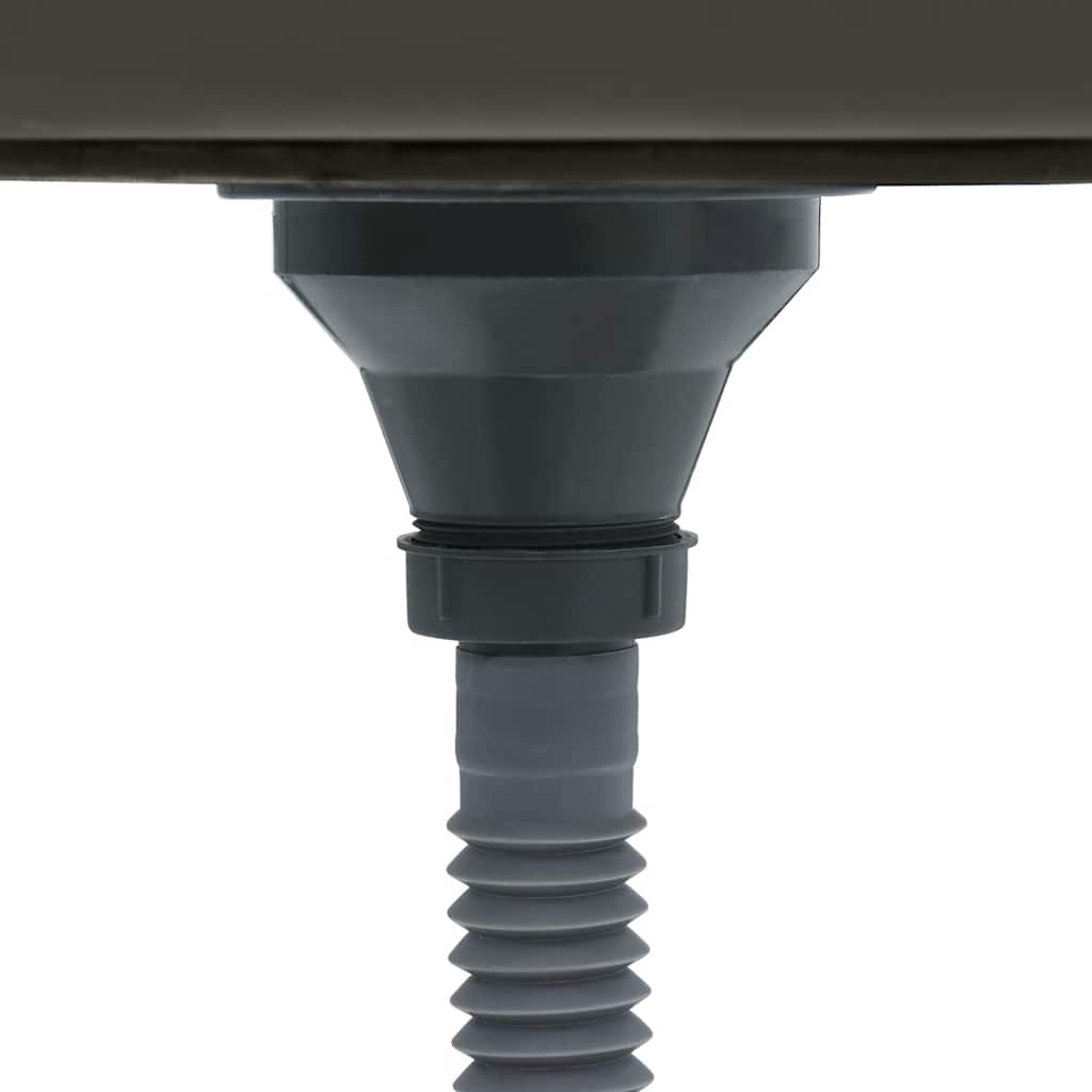 Lavello da Cucina Artigianale Nero in Acciaio Inox 51525