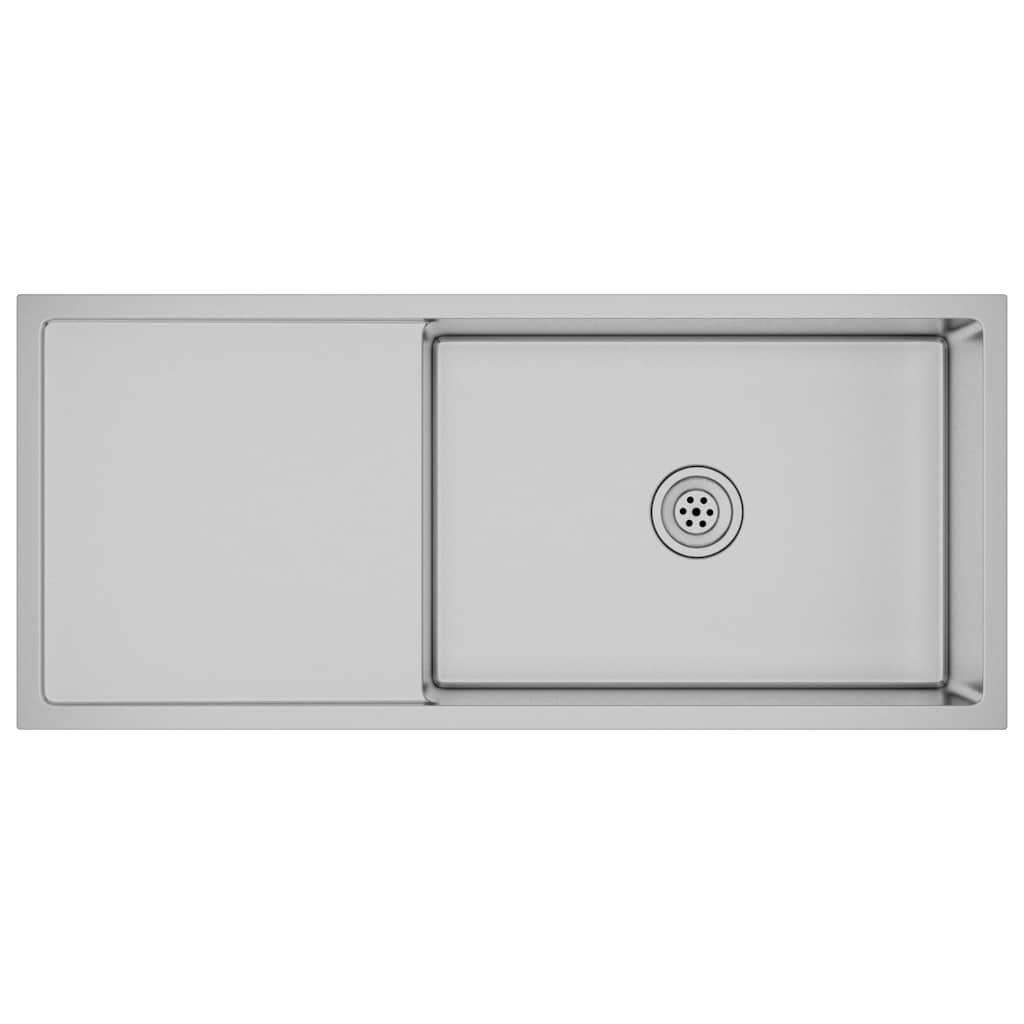 Lavello da Cucina Lavorato a Mano in Acciaio Inox 51526