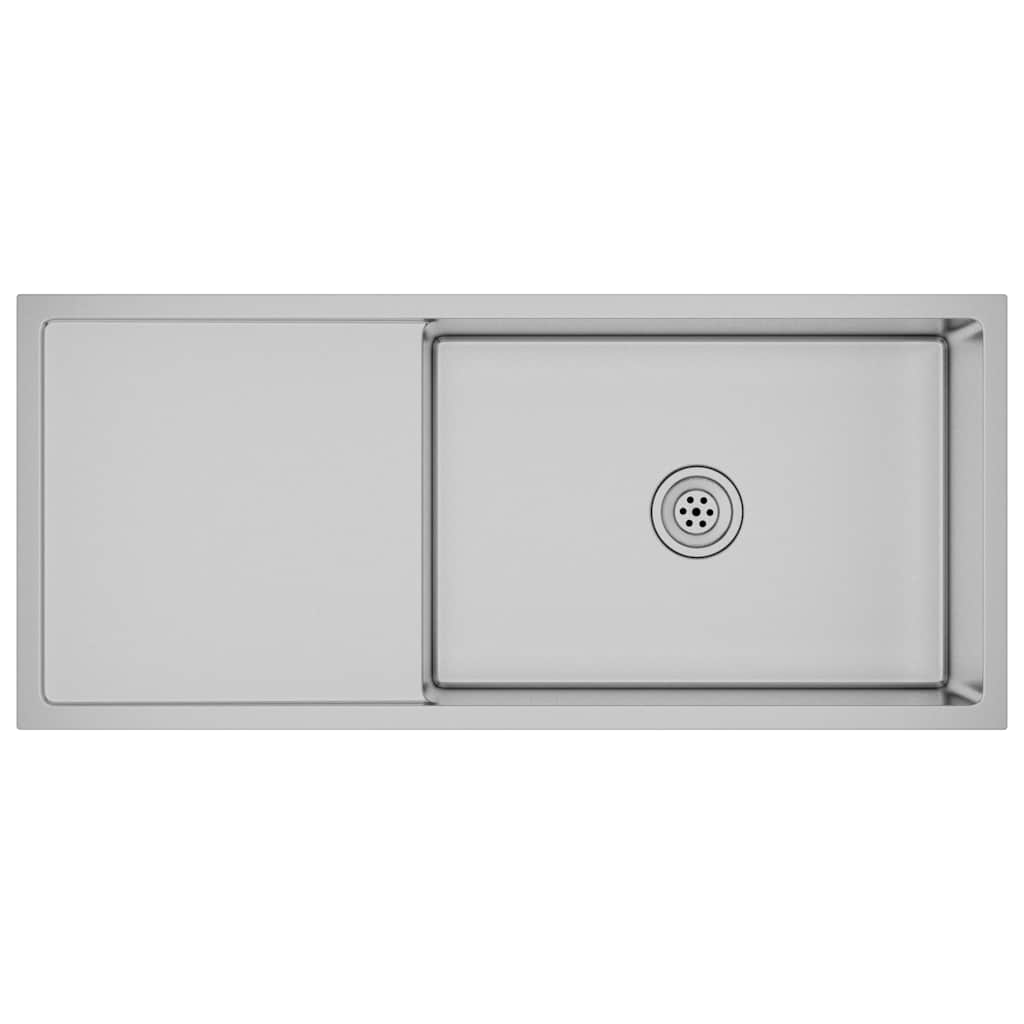 Lavello da Cucina Lavorato a Mano in Acciaio Inox cod mxl 49287