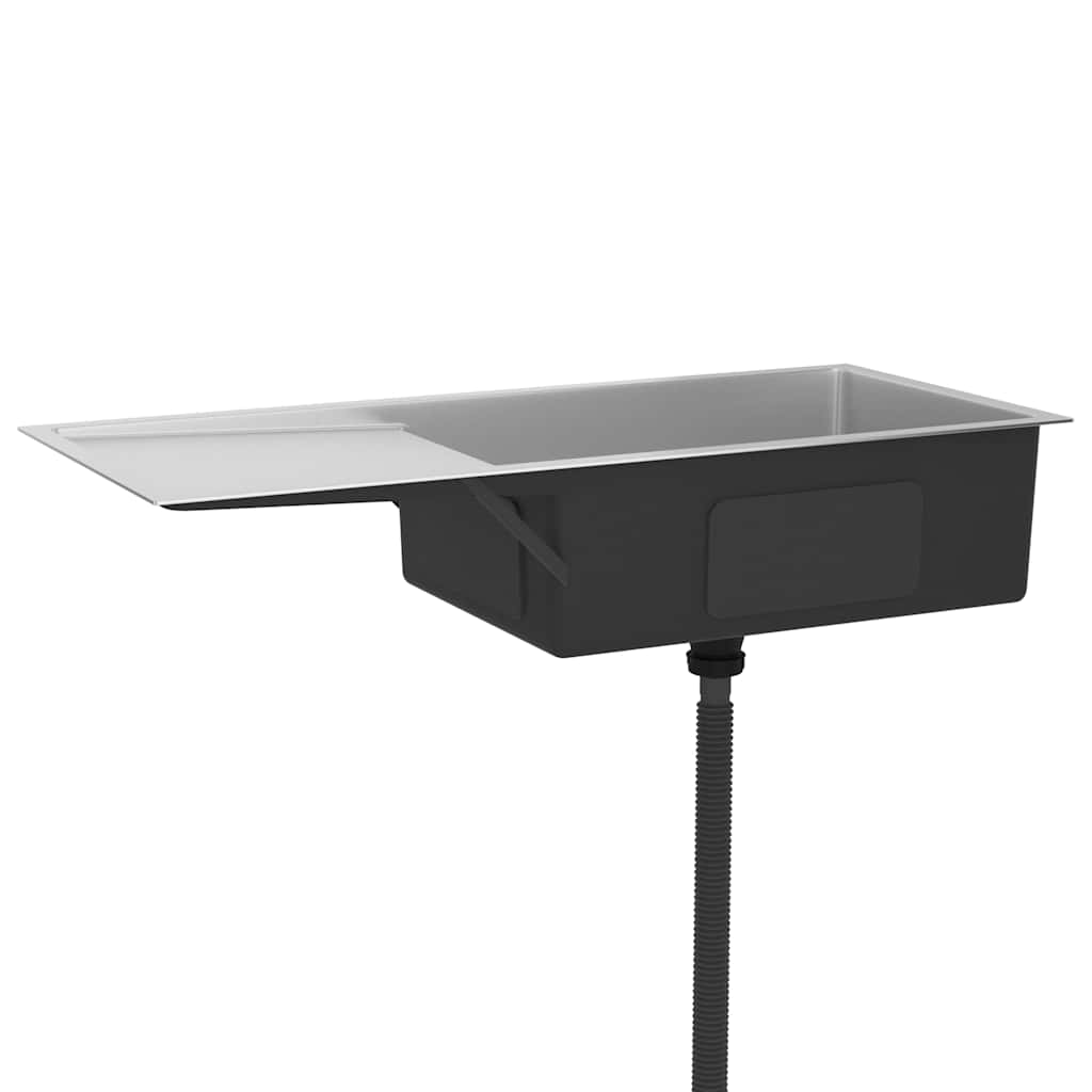 Lavello da Cucina Lavorato a Mano in Acciaio Inox 51526