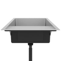Lavello da cucina fatto a mano 100 x 44 cm acciaio inox argento 02_0002475