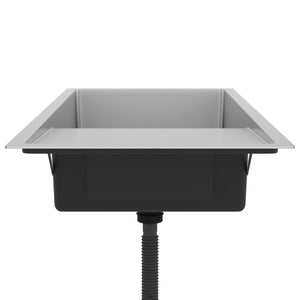 Lavello da cucina fatto a mano 100 x 44 cm acciaio inox argento 02_0002475