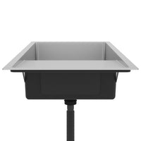 Lavello da cucina fatto a mano 100 x 44 cm acciaio inox argento 02_0002475