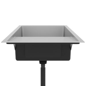 Lavello da cucina fatto a mano 100 x 44 cm acciaio inox argento 02_0002475