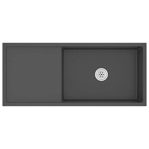 Lavello da Cucina Lavorato a Mano Nero in Acciaio Inoxcod mxl 105417