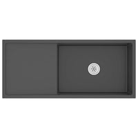 Lavello da Cucina Lavorato a Mano Nero in Acciaio Inox 51527