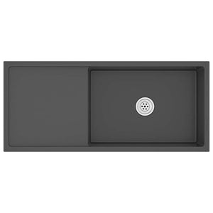 Lavello da Cucina Lavorato a Mano Nero in Acciaio Inox 51527