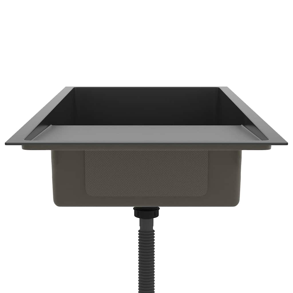 Lavello da Cucina Lavorato a Mano Nero in Acciaio Inox 51527