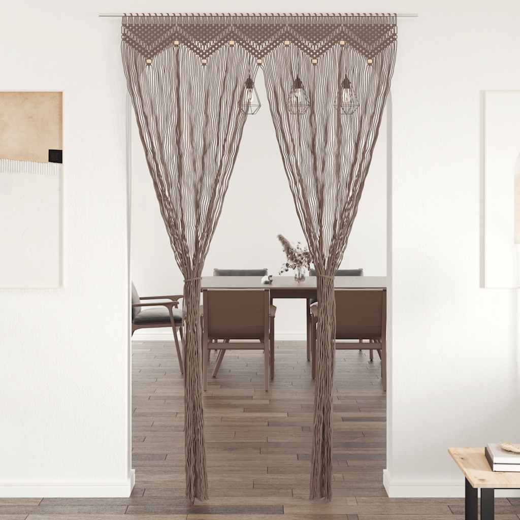Tenda Macramè Grigio Talpa 140x240 cm in Cotone 323980