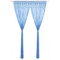 Tenda Macramè Blu 140x240 cm in Cotone