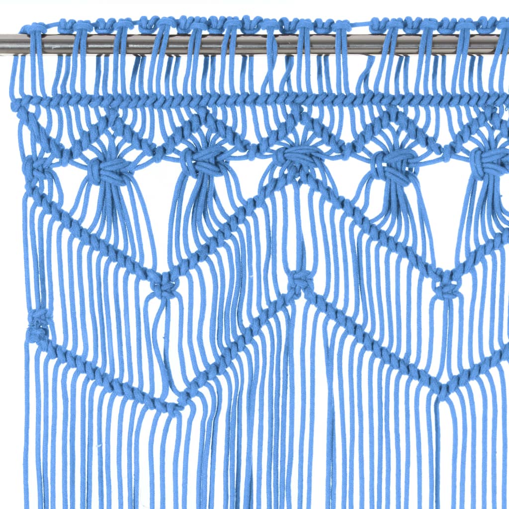 Tenda Macramè Blu 140x240 cm in Cotone