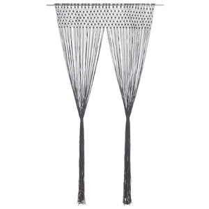 Tenda Macramè Antracite 140x240 cm in Cotone 323991