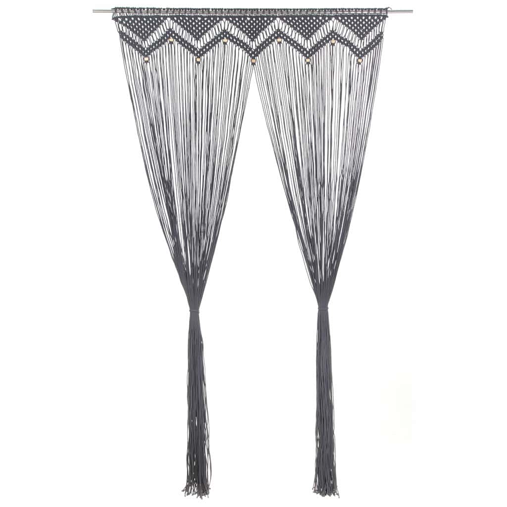 Tenda MacramÃ¨ Antracite 140x240 cm in Cotone  cod mxl 70087