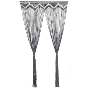 Tenda MacramÃ¨ Antracite 140x240 cm in Cotone  cod mxl 70087