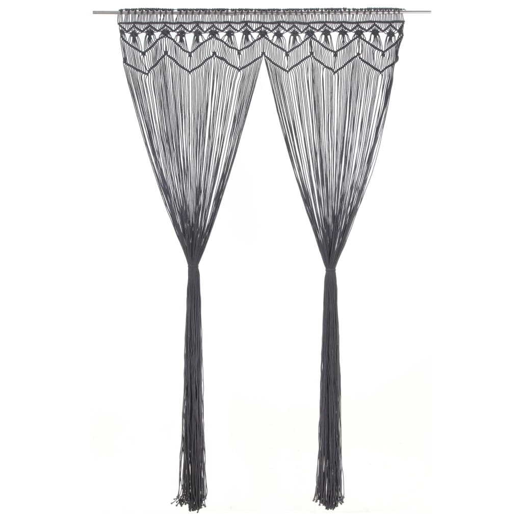 Tenda MacramÃ¨ Antracite 140x240 cm in Cotone  cod mxl 72937