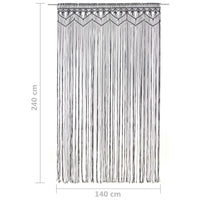 Tenda MacramÃ¨ Antracite 140x240 cm in Cotone  cod mxl 72937