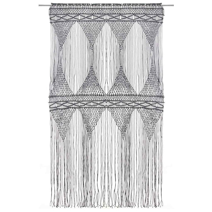 Tenda Macramè Antracite 140x240 cm in Cotone 323996
