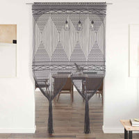 Tenda Macramè Antracite 140x240 cm in Cotone 323996