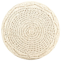 Pouf Lavorato a Mano in MacramÃ© 45x30 cm in Cotone  cod mxl 75005