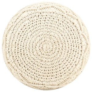 Pouf Lavorato a Mano in Macramé 45x30 cm in Cotone 324001