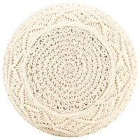 Pouf Lavorato a Mano in MacramÃ© 45x30 cm in Cotone  cod mxl 75005