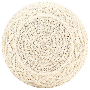Pouf Lavorato a Mano in MacramÃ© 45x30 cm in Cotone  cod mxl 75005