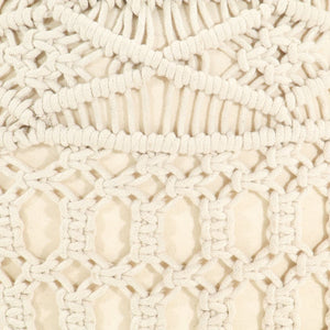 Pouf Lavorato a Mano in MacramÃ© 45x30 cm in Cotone  cod mxl 75005
