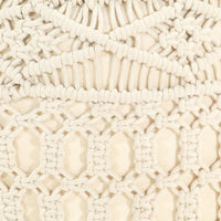 Pouf Lavorato a Mano in Macramé 45x30 cm in Cotone 324001