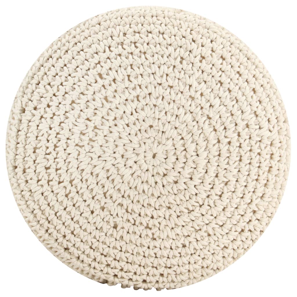 Pouf Lavorato a Mano in Macramé 45x30 cm in Cotone 324002