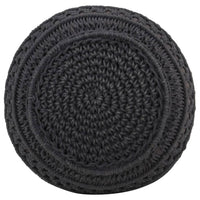 Pouf Lavorato a Mano MacramÃ© Antracite 45x30 cm in Cotone cod mxl 70123