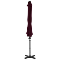 Ombrellone decentrato con palo in alluminio 300 cm rosso bordeaux 02_0008499